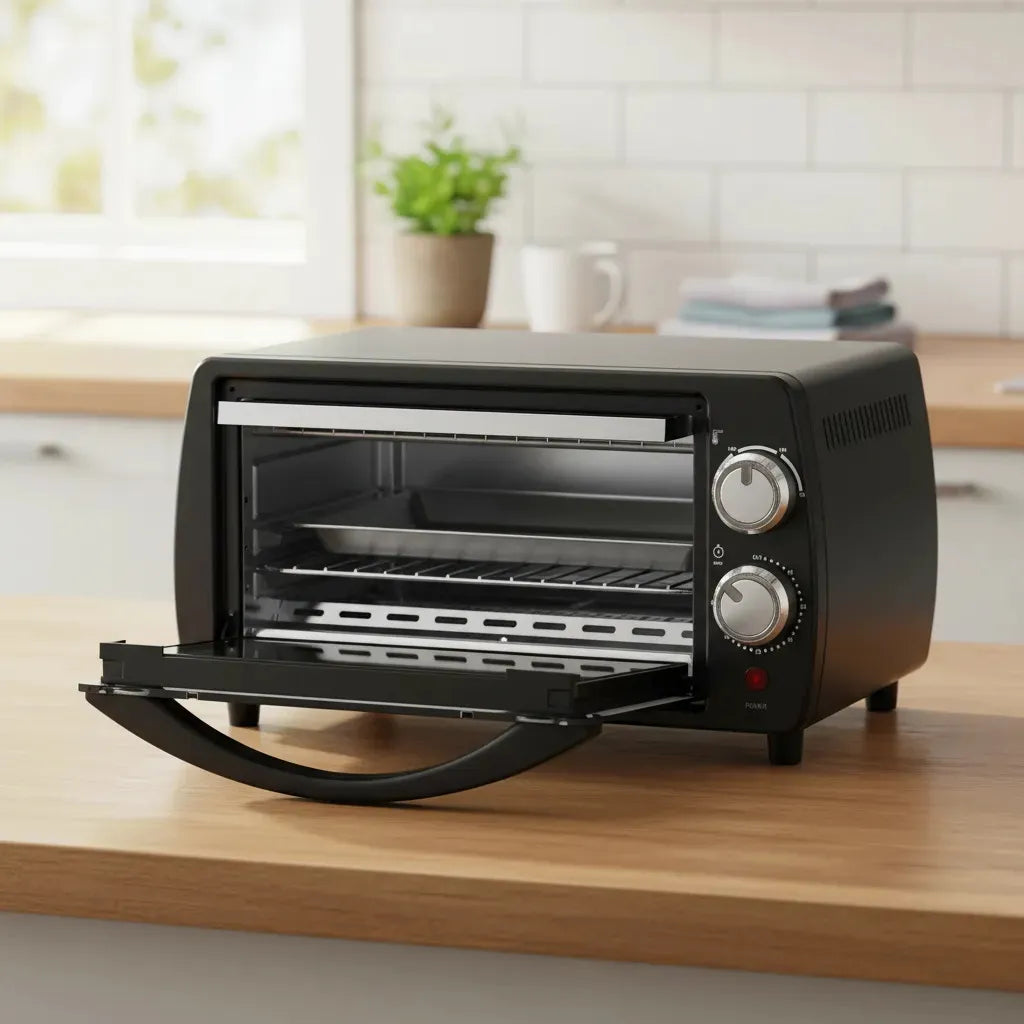 Horno Tostador T-fal OF3108MX de 10 L, Negro, 800W, Resistencias de Cuarzo, 230 °C, Temporizador 60 min, Charola y Rejilla