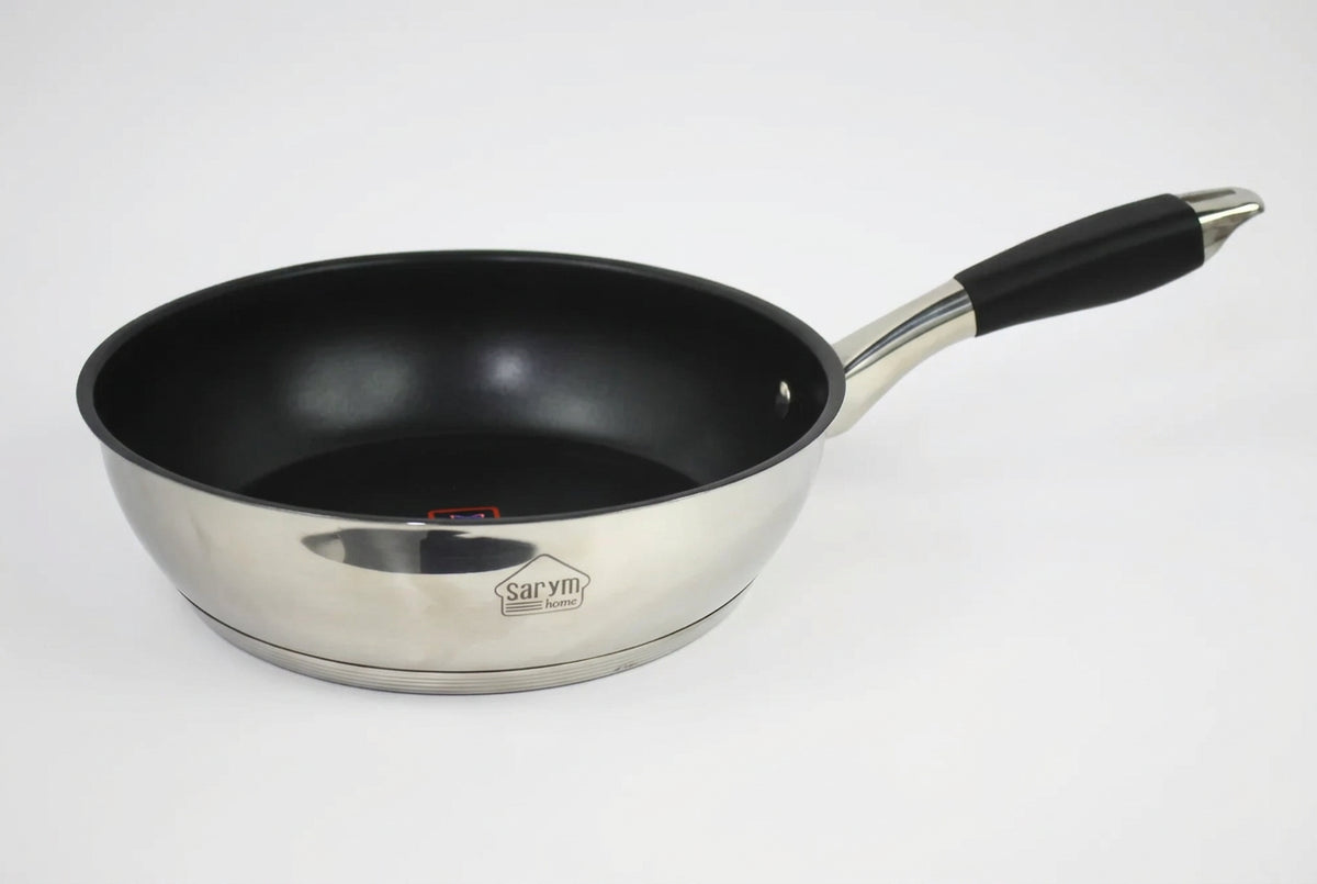 Batería de Cocina Sarym Home Siva 11 Piezas, Acero, Tetera Termo-Color, Arrocera 4 L, Vaporera 7 L, Tapas de Cristal