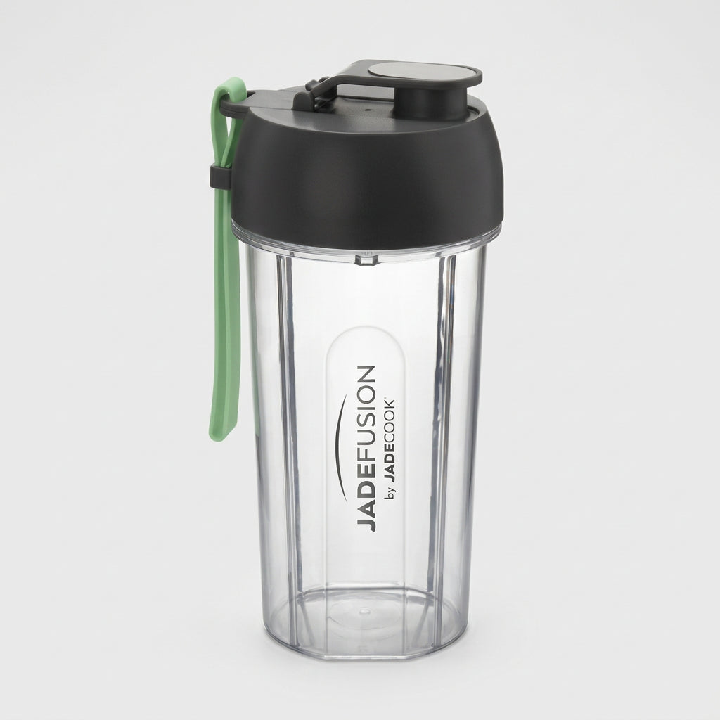 Licuadora Personal Procesador de Alimentos Jade Fusion JadeCook C0495-00 1000 W 6 Piezas, 2 Vasos Tritán 700 ml y 500 ml, Libre de BPA, Plateado