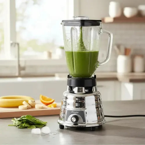 Licuadora Oster 450-20 2 Velocidades 400 W con Vaso de Vidrio 1.25 L Cromada