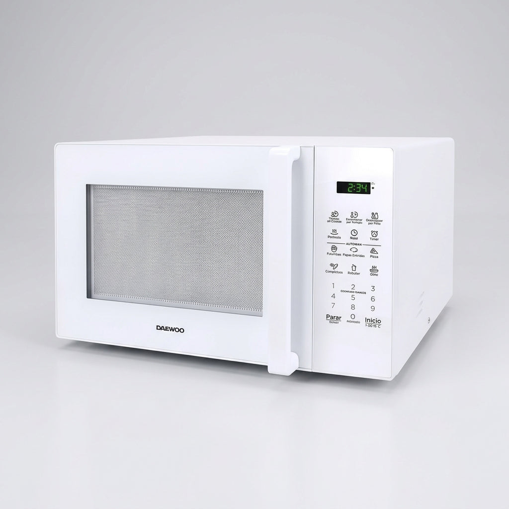 Horno de Microondas Daewoo DMDXX11S2WW 1.1 Pies (30 L) Blanco, 10 Niveles de Potencia, 6 Programas, Descongelado por Peso