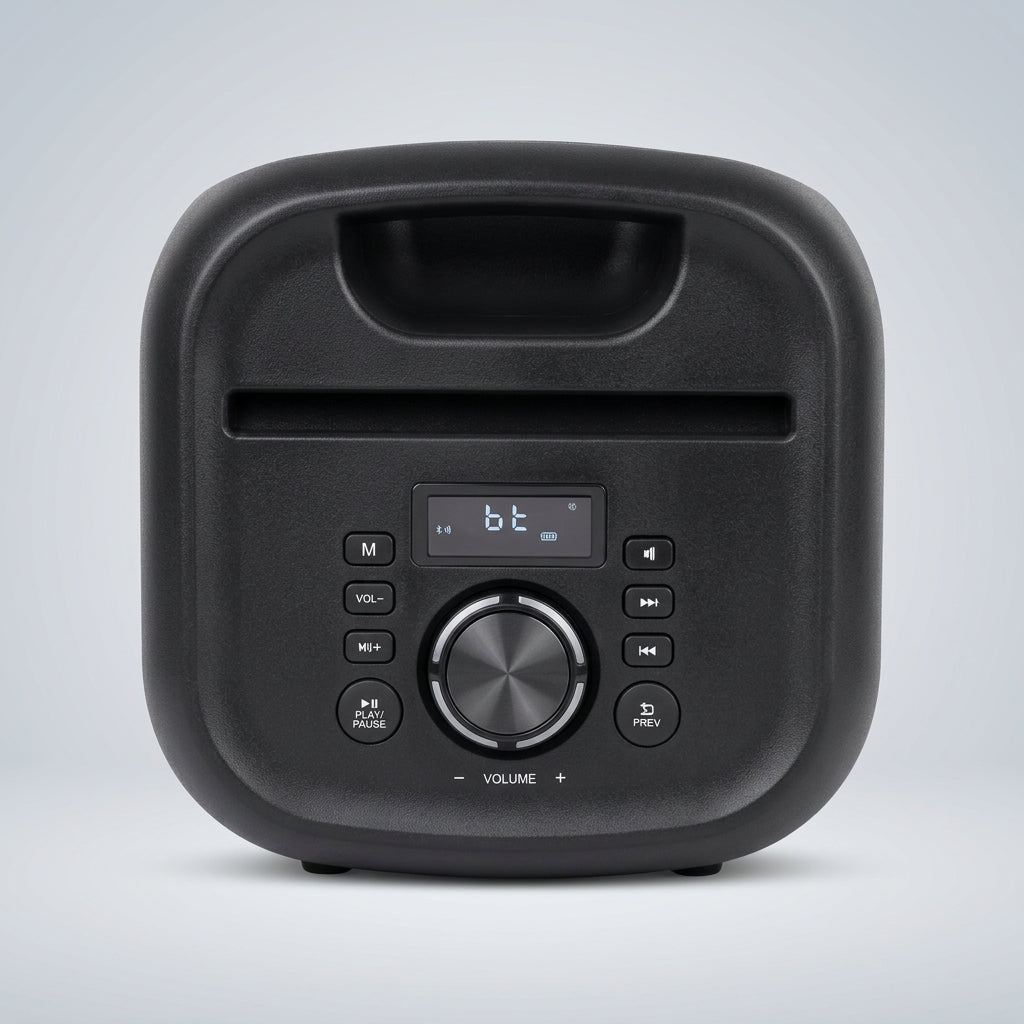 Bocina Portátil Bluetooth Aiwa AWPOK9T 8" 20W RMS (200W PMPO), Karaoke, Luces LED, TWS, Radio FM, USB, Negra