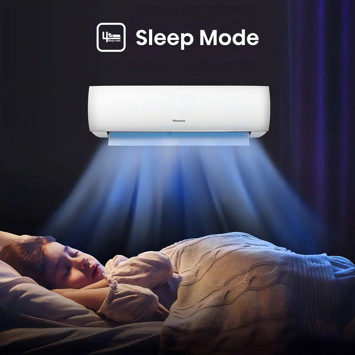 Minisplit Inverter Hisense AT121CK 1 Tonelada 12,000 BTU Solo Frío 115V (110V) 17.89 SEER, Blanco
