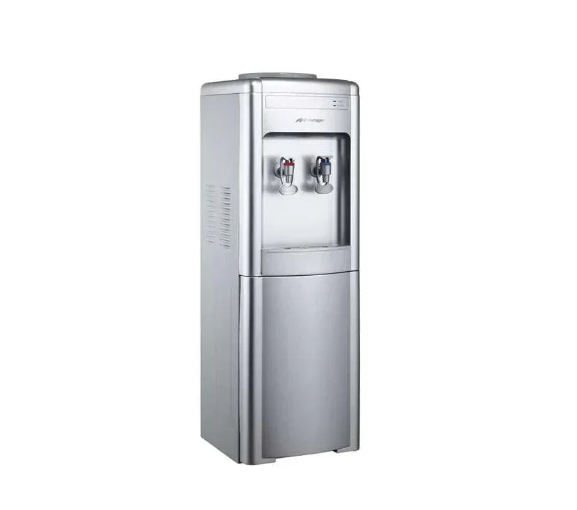 Dispensador de Agua Mirage DISX10 MDD10CS de Piso, Fría y Caliente, Enfriamiento por Compresor, Garrafón Superior, Plata