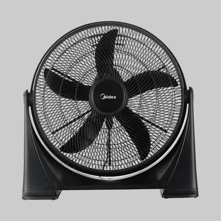 Ventilador de Piso Midea Power Breeze FB50-17H 20" 5 Aspas, Motor de Cobre 75W, 3 Velocidades, Montaje en Pared, Negro
