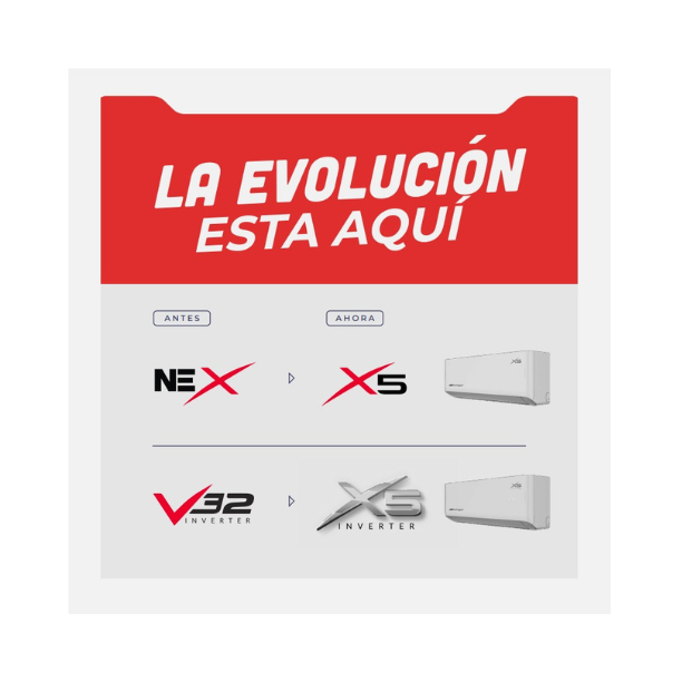 Minisplit Inverter X5  Mirage 110 V Tonelada