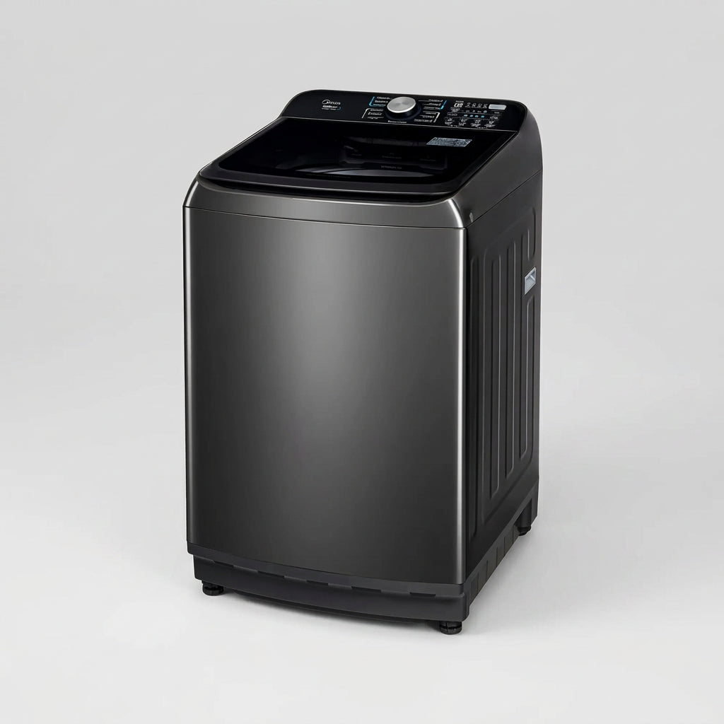 Lavadora Midea 16 kg Carga Superior MA512W16/T, Wave Wash Antienredos, Power Mix, 12 Programas, Función Turbo, Titanio