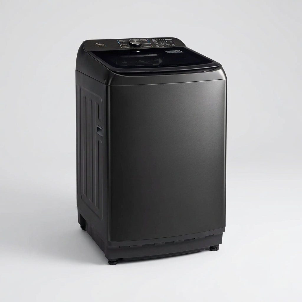 Lavadora Midea 16 kg Carga Superior MA512W16/T, Wave Wash Antienredos, Power Mix, 12 Programas, Función Turbo, Titanio