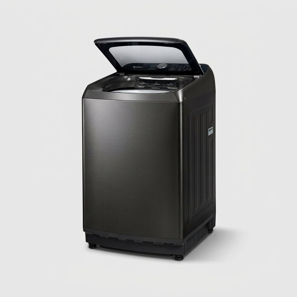 Lavadora Midea 16 kg Carga Superior MA512W16/T, Wave Wash Antienredos, Power Mix, 12 Programas, Función Turbo, Titanio