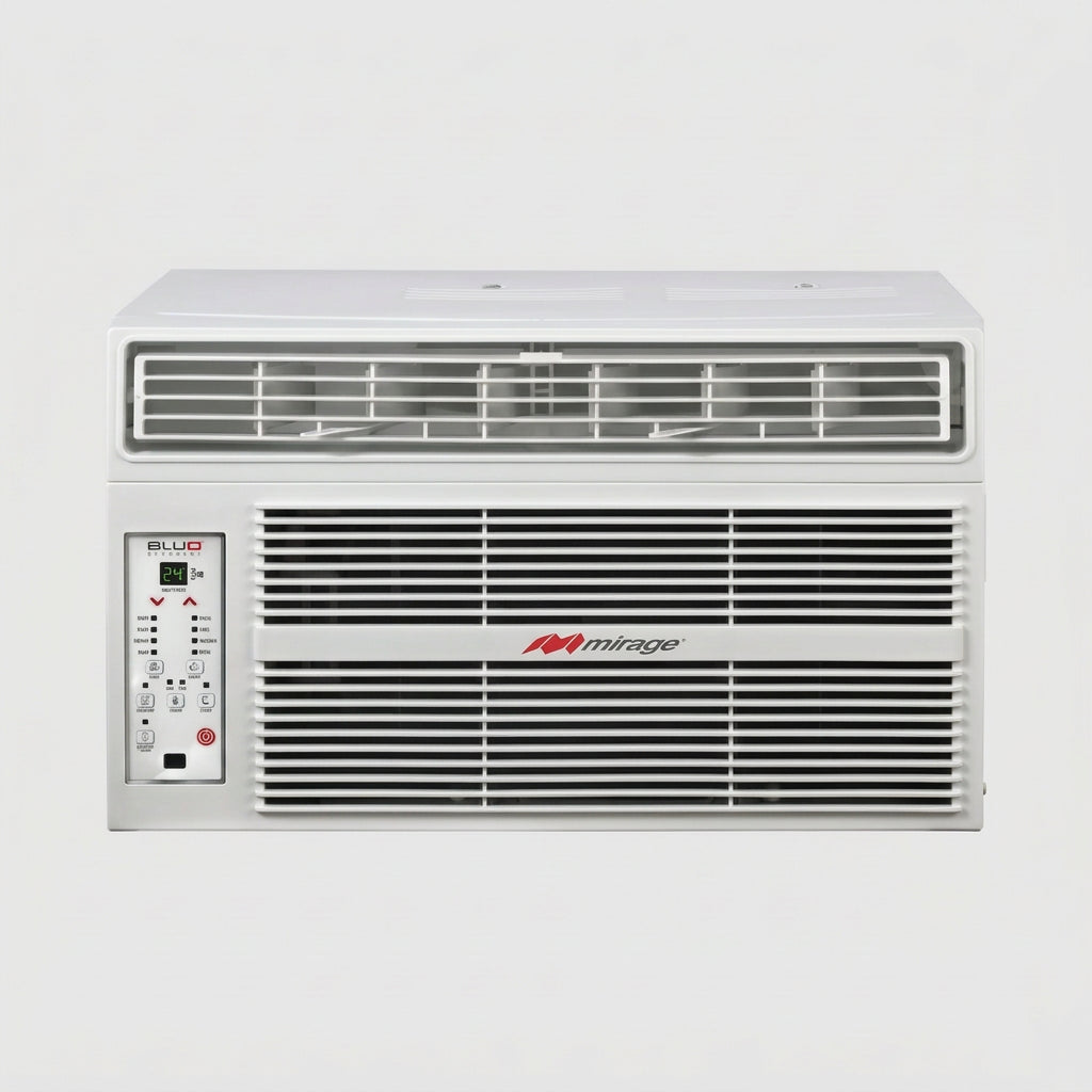 Aire Acondicionado de Ventana Mirage BLU PLUS de 8,000 BTU Solo Frío, 115 V y Refrigerante R32