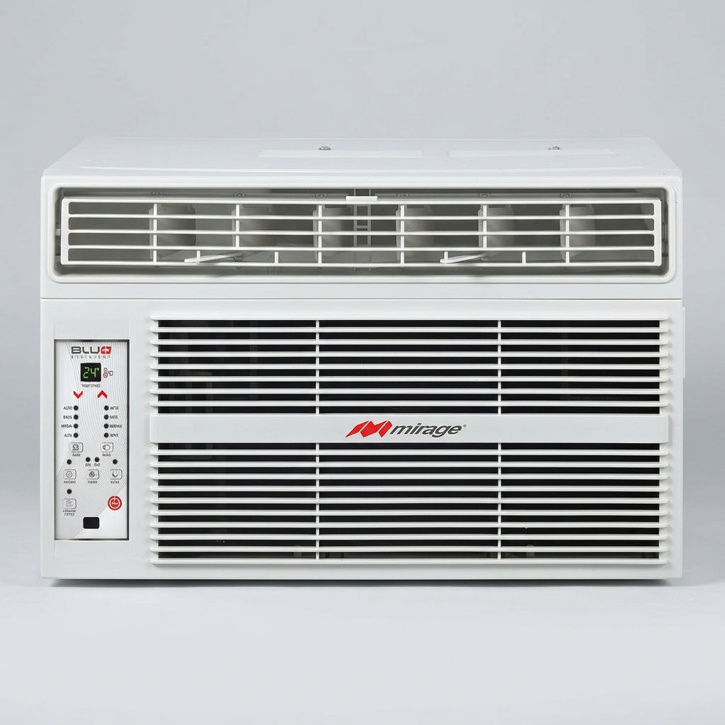 Aire Acondicionado de Ventana Mirage BLU PLUS de 1 Tonelada y 12,000 BTU Solo Frío, 115 V y Refrigerante R32