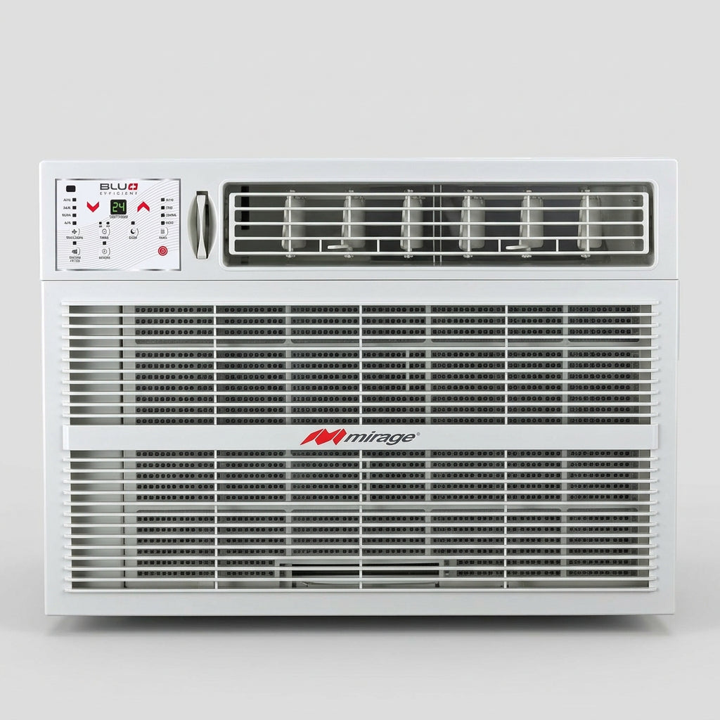 Aire Acondicionado de Ventana Mirage BLU PLUS Efficient de 1.5 Toneladas y 18,000 BTU, 220 V y Refrigerante R32