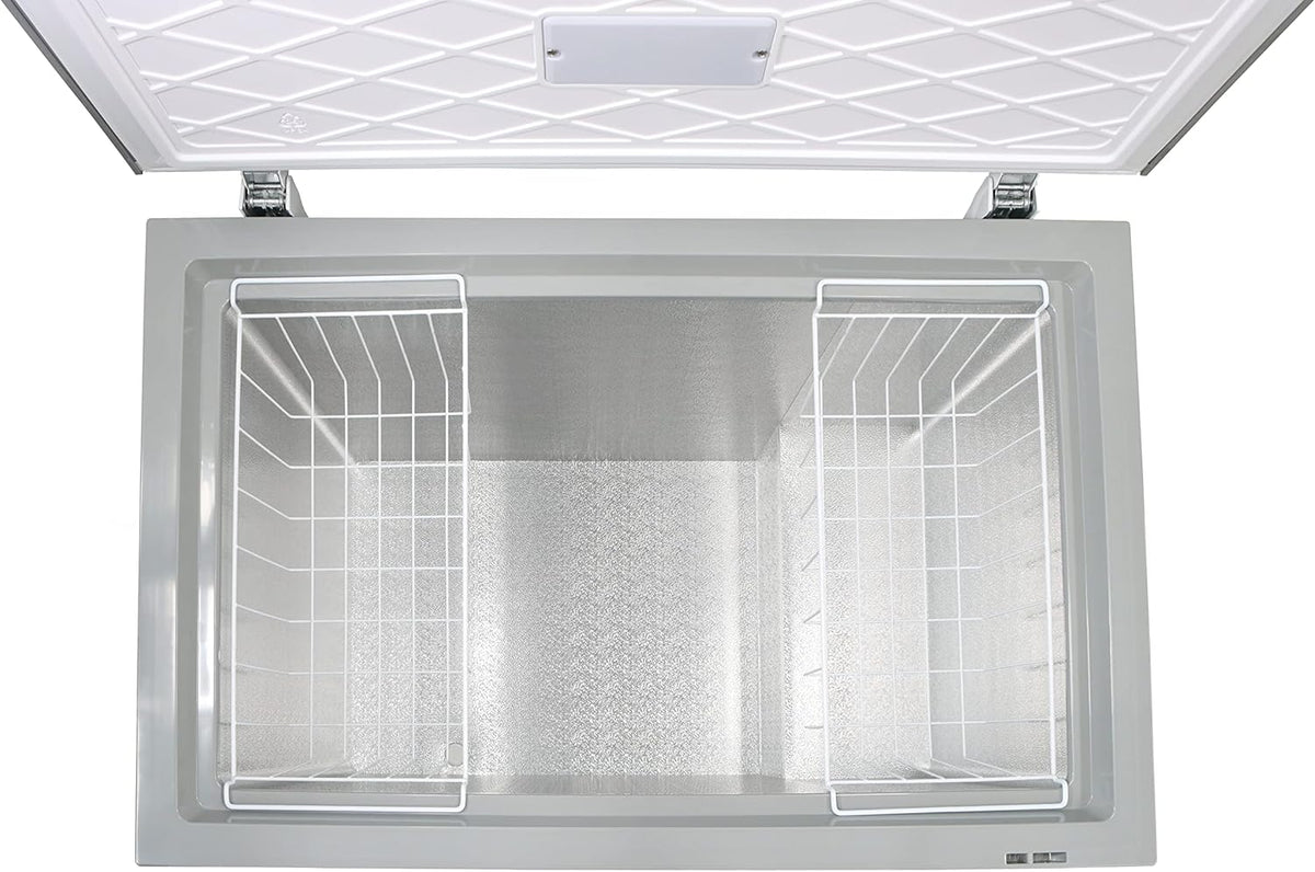 Congelador Horizontal Mirage de 9 Pies Cúbicos y 255 Litros con Canastillas Interiores, Indicador de Encendido, 3 Modos de Operación y Color Blanco