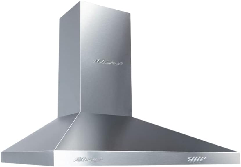 Campana Extractora Mirage Velox de 90 cm para Instalación en Pared, Diseño Tipo Industrial