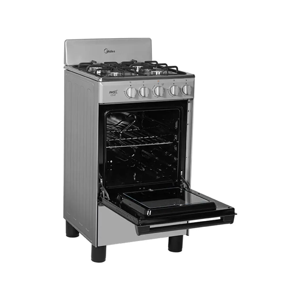 Estufa Midea InoxChef 20" MGS20FS1BAABG 4 Quemadores Gas LP Silver