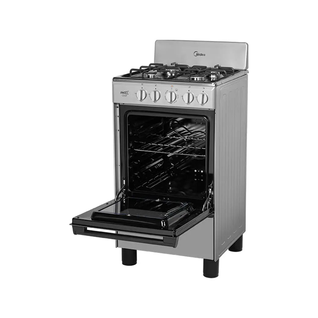 Estufa Midea InoxChef 20" MGS20FS1BAABG 4 Quemadores Gas LP Silver
