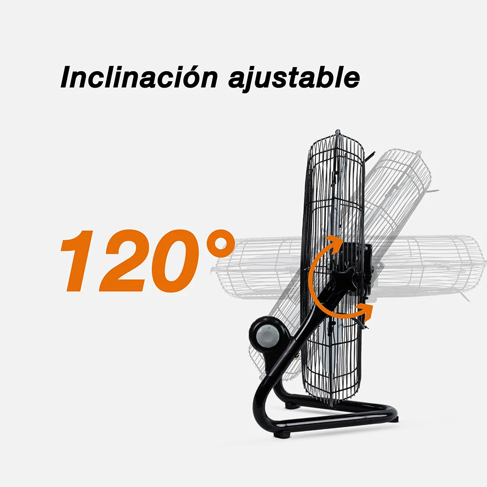 Ventilador Industrial Mytek 3406 de 20" Piso o Pared 2 en 1, 150W, Alta Velocidad, Aspas Metálicas, 3 Velocidades, Negro