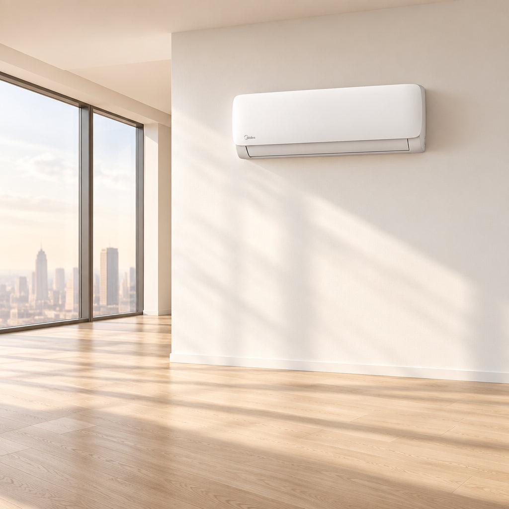 Minisplit Midea Xpress Plus MAS12C2EFS 1 Tonelada 12,000 BTU Solo Frío 220V, Gas R32, 6 Años de Garantía en Compresor