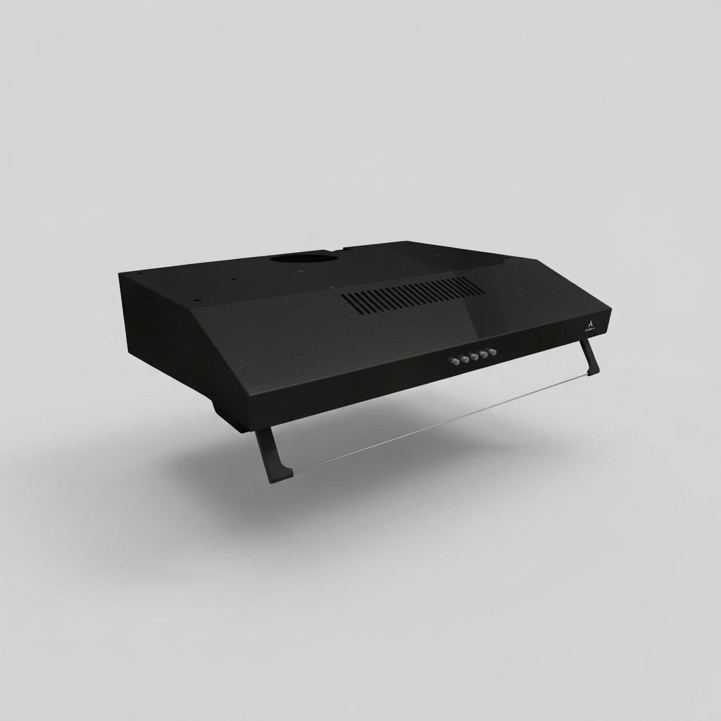 Campana Extractora Supra NUBE N-60, 60 cm Slim, Acero Negro, 3 Velocidades, Filtros de Acero Lavables, Luz LED