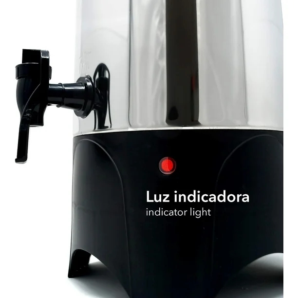 CAFETERA DE ACERO INOXIDABLE DE 40 TZ 6 LT COLOR NEGRO C/ PLATA RCA