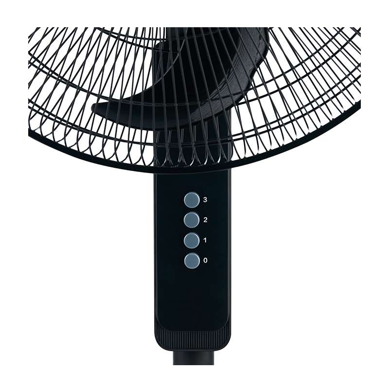 Ventilador de Pedestal Midea Power Cool MSF18B 18" 95W Motor 100% Cobre, Rejillas de Metal, 3 Velocidades, Altura Ajustable, Negro