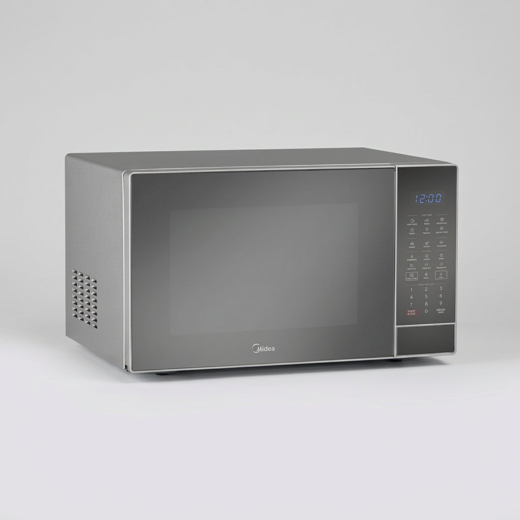 Horno de Microondas Midea SmartECO MMDK14S2MG 1.4 pies³ (40 L), 1000 W, 10 Niveles, Menú Tortillas, AutoClean, Silver Puerta Espejo