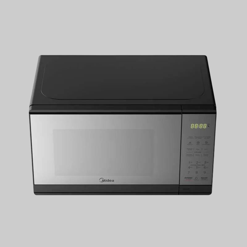 Horno de Microondas Midea Practia MMDF07S2MB 0.7 pies³ (20 L), 1050 W, 10 Niveles, 6 Programas, Modo Eco, Negro Puerta Espejo