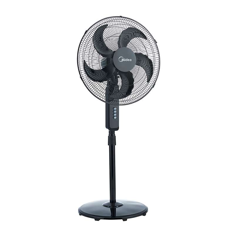 Ventilador de Pedestal Midea Power Cool MSF18B 18" 95W Motor 100% Cobre, Rejillas de Metal, 3 Velocidades, Altura Ajustable, Negro