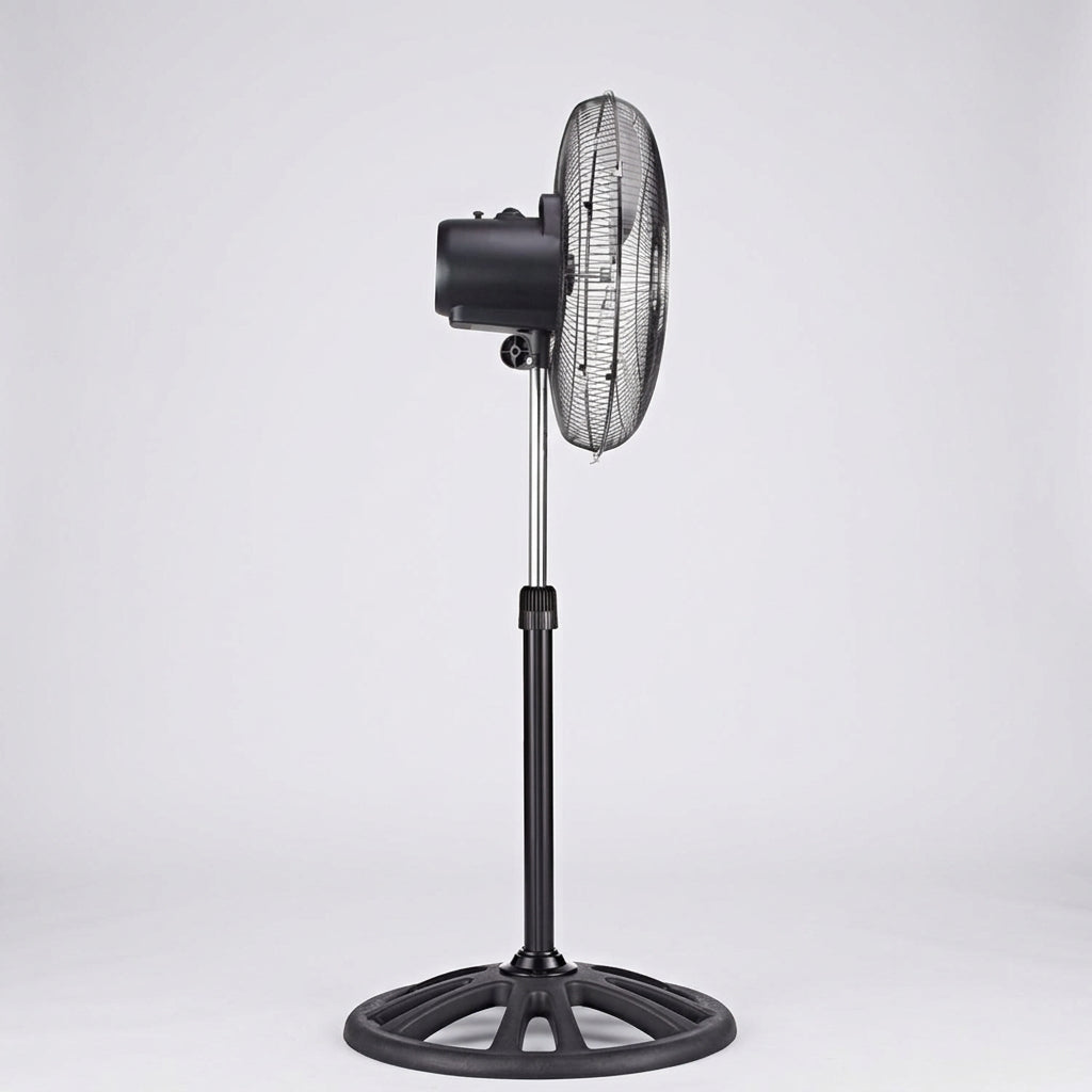 Ventilador de Pedestal Mytek 3392 de 18" Metálico, 85W, 3 Velocidades, Oscilación 90°, Altura Ajustable 88–131 cm, Negro