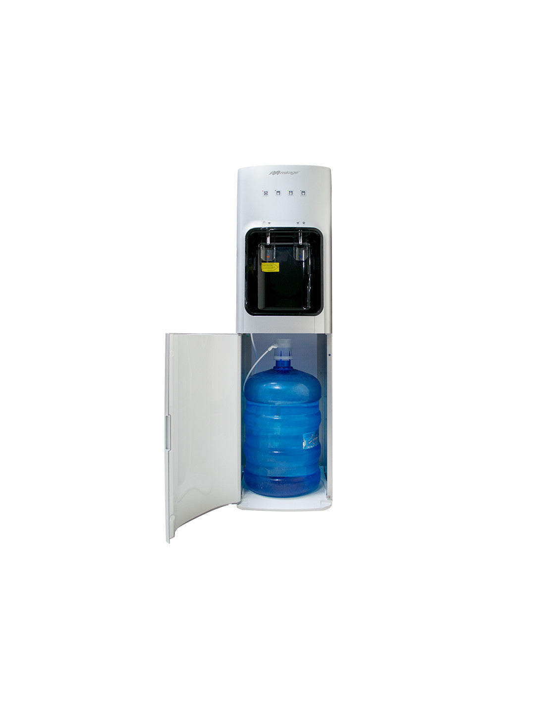 Dispensador de Agua Mirage DISX30 MDD30HC de 110 cm de Alto con 3 Temperaturas, Carga Inferior, Sistema de Enfriamiento por Compresor y Acabado en Acero Inoxidable
