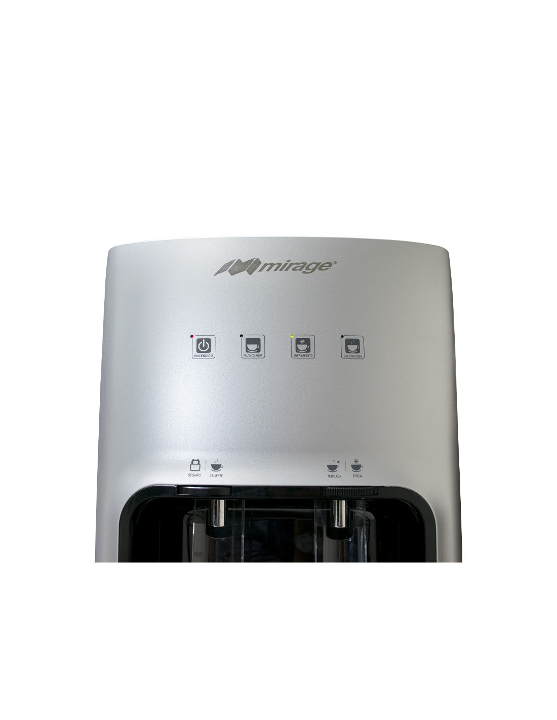 Dispensador de Agua Mirage DISX30 MDD30HC de 110 cm de Alto con 3 Temperaturas, Carga Inferior, Sistema de Enfriamiento por Compresor y Acabado en Acero Inoxidable