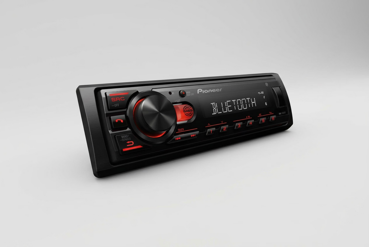 Autoestéreo Pioneer MVH-S235BT 1-DIN Bluetooth USB 50W x4 Negro