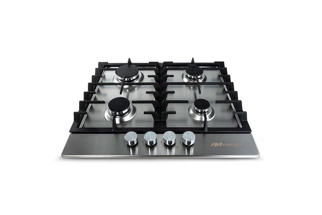 Parrilla de Gas Empotrable Mirage Sparx 60 MPS60GB 60 cm, 4 Quemadores, Acero Inoxidable, Gas LP y Natural