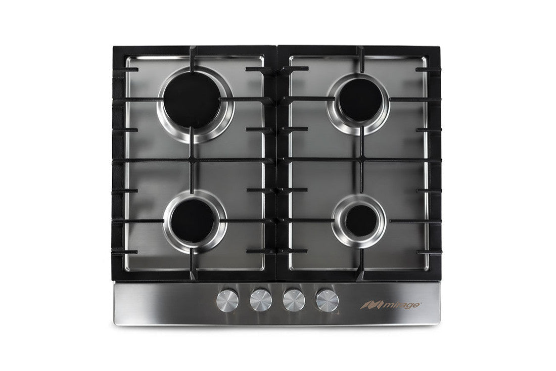 Parrilla de Gas Empotrable Mirage Sparx 60 MPS60GB 60 cm, 4 Quemadores, Acero Inoxidable, Gas LP y Natural