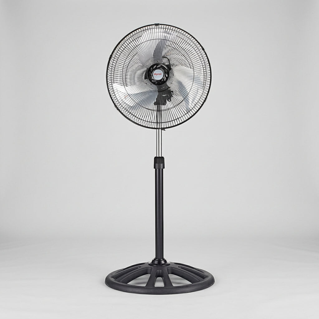 Ventilador de Pedestal Mytek 3392 de 18" Metálico, 85W, 3 Velocidades, Oscilación 90°, Altura Ajustable 88–131 cm, Negro