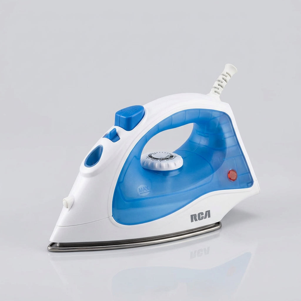 Plancha de Vapor RCA RC-D508B Azul 1200W, Suela Antiadherente, Golpe de Vapor, Rociador, Vapor Vertical, Antigoteo
