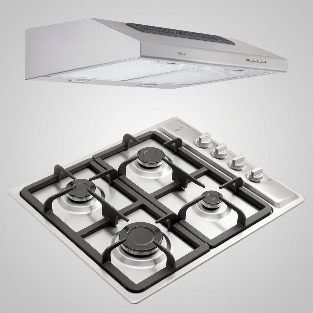 Combo Teka Duetto Plus 60 Campana + Parrilla a Gas 4 Quemadores Inox