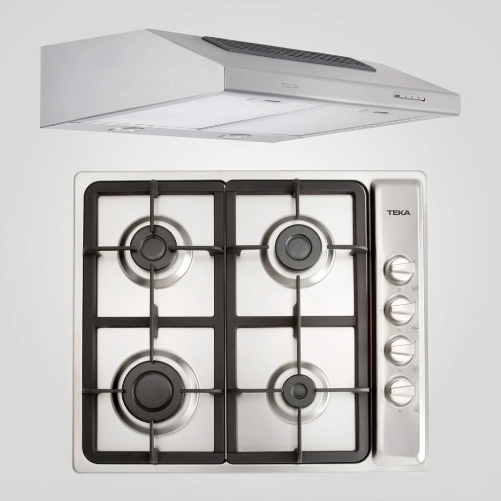 Combo Teka Duetto Plus 60 Campana + Parrilla a Gas 4 Quemadores Inox