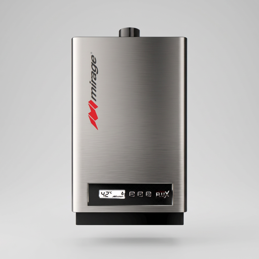 Calentador de Agua a Gas LP Mirage Turbo Flux 16 L/min MBF16AF Acero