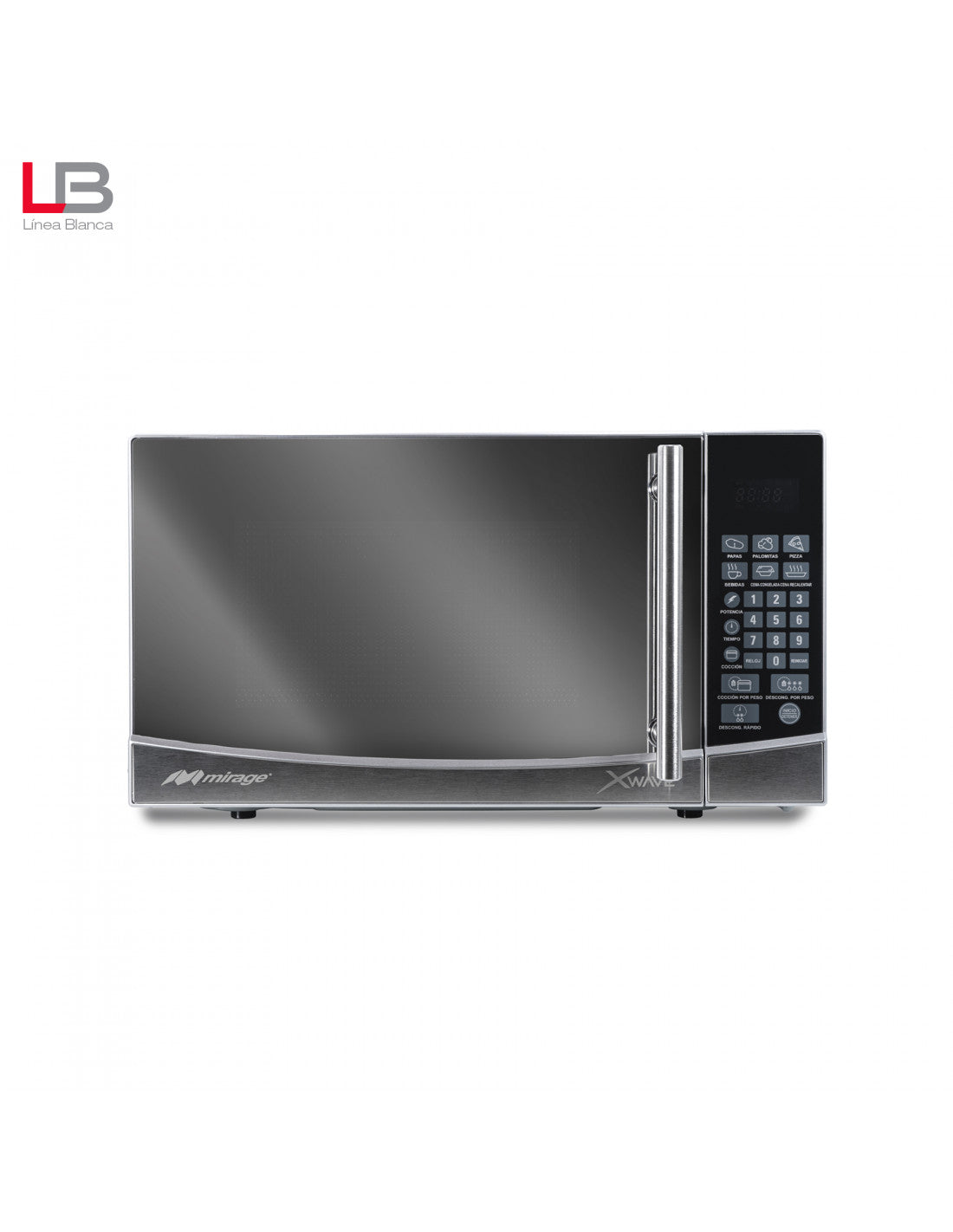 Horno de Microondas X Wave MWD020E de 0.7 Pies Cúbicos con 700 W de Potencia, 6 Niveles, Perillas Manuales, Diseño Compacto y Color Blancoto y Funcional